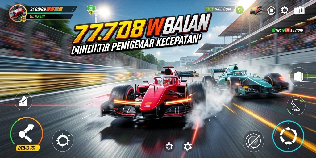 Tampilan gameplay <strong>7777W</strong> yang penuh aksi dan kecepatan.
