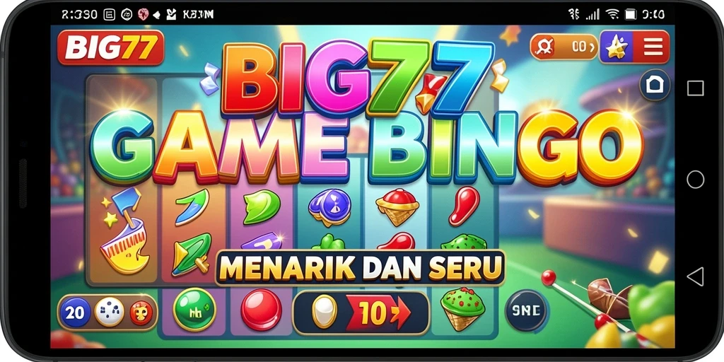 Tampilan menarik dari gameplay Bingo di BIG77.