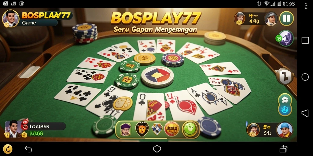 Tampilan gameplay Gaple yang menarik di BOSPLAY77.