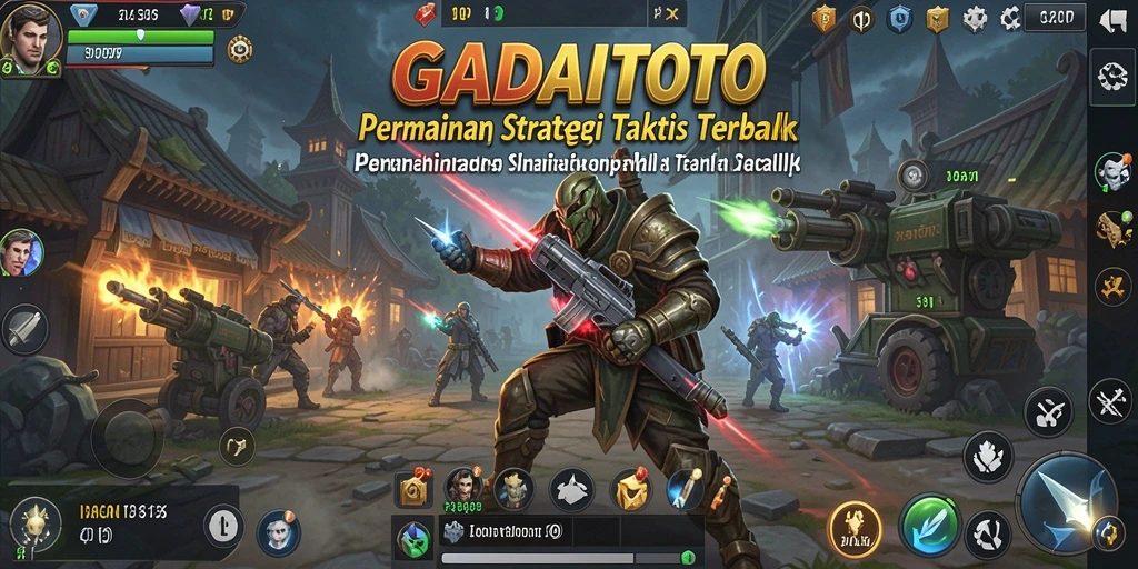 Screenshot GADAITOTO menampilkan aksi pertempuran epik dalam permainan strategi.