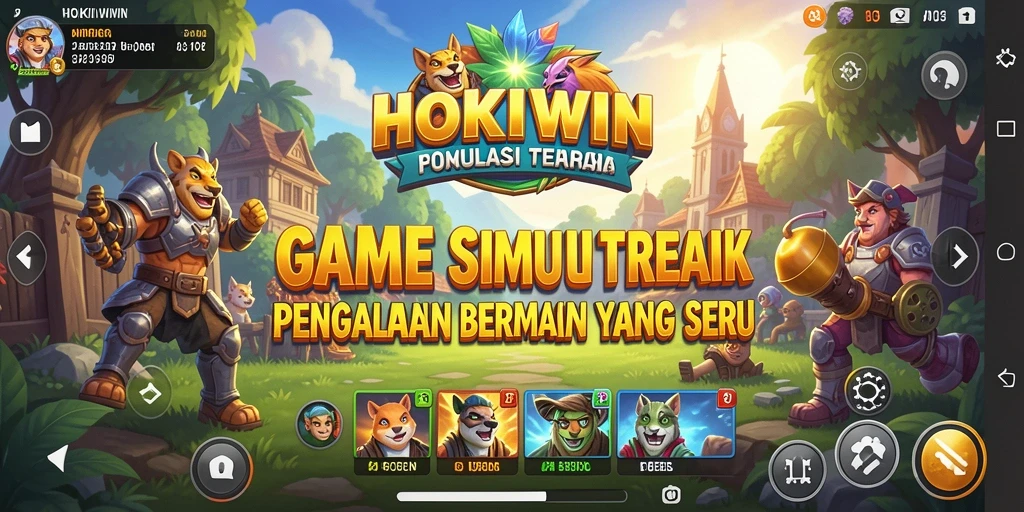 Tampilan utama gameplay HOKIWIN yang menarik dan interaktif.