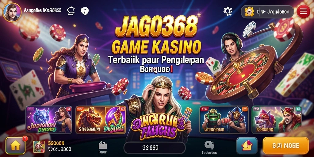 Tampilan menarik dari gameplay utama JAGO368 yang menggambarkan keseruan Kasino.
