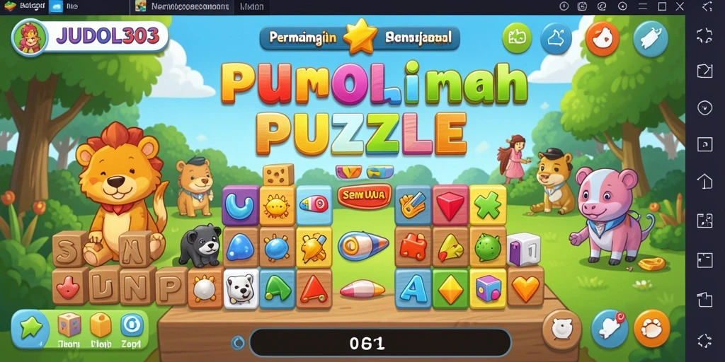 Tampilan gameplay seru dari JUDOL303 dengan tantangan Puzzle.