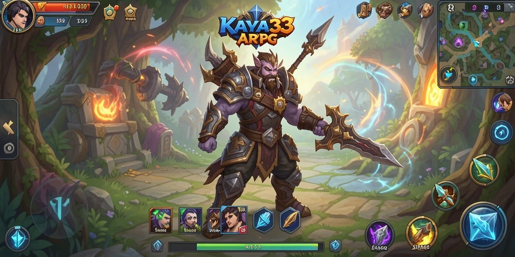 Tangkapan layar menampilkan aksi seru dalam gameplay ARPG KAYA33.