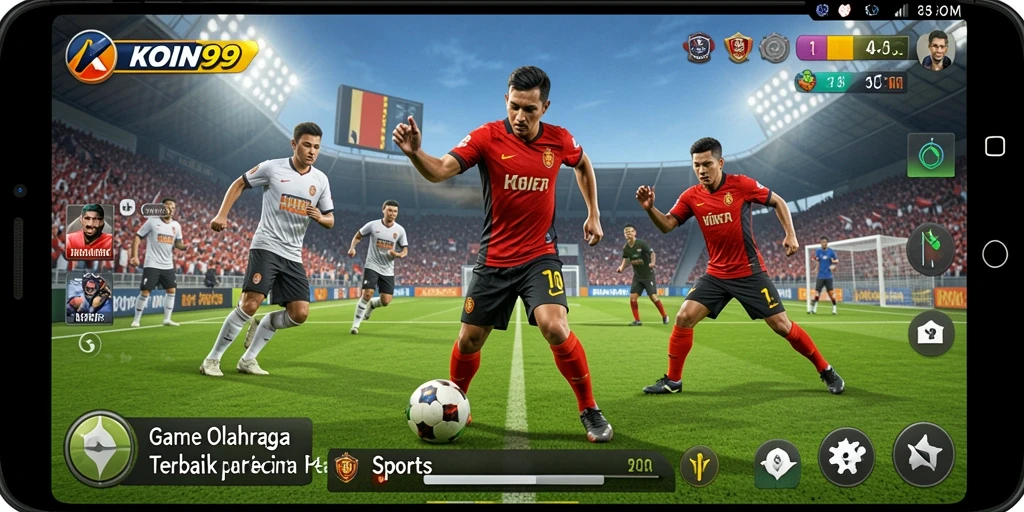 Tampilan gameplay menarik dari KOIN99 saat bermain olahraga.