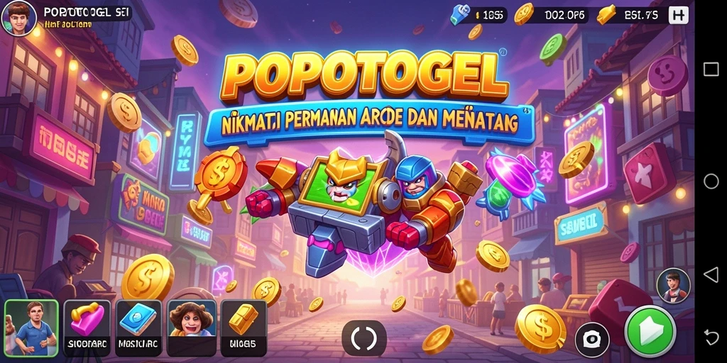 Tangkapan layar gameplay menampilkan aksi Arcade yang seru di POPOTOGEL.