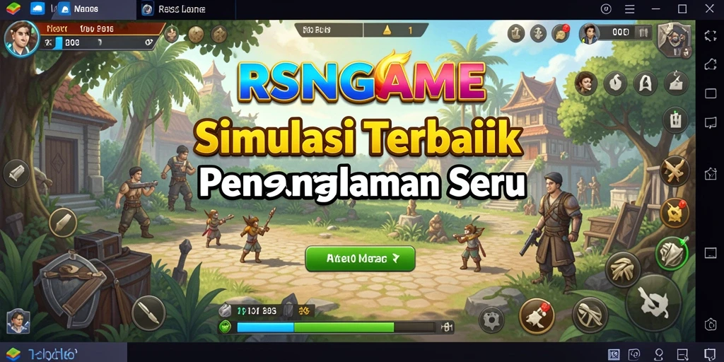 Tampilan gameplay RSNGAME dengan simulasi mendebarkan.