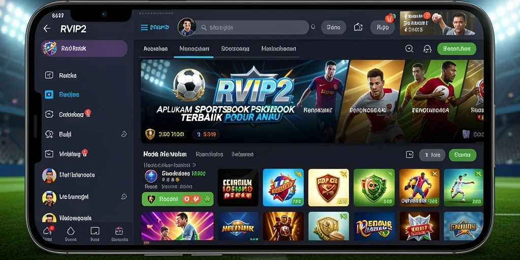 Tampilan gameplay RVIP2 yang interaktif dan menarik dalam taruhan Sportsbook.