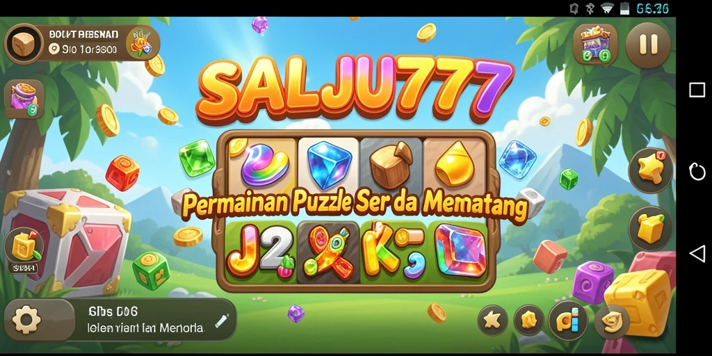 Tampilan gameplay SALJU777 yang menantang di level Puzzle.