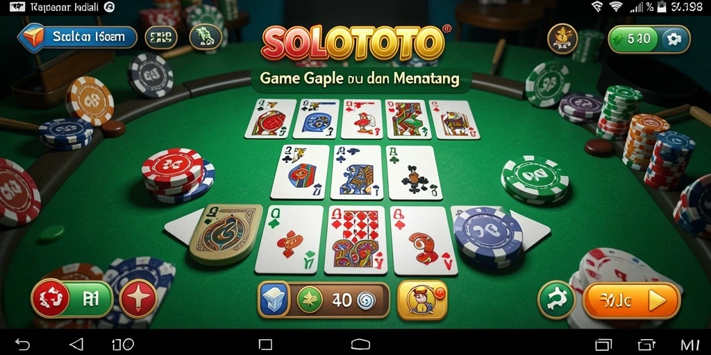 Screenshot permainan Gaple SOLOTOTO yang menarik dan interaktif.