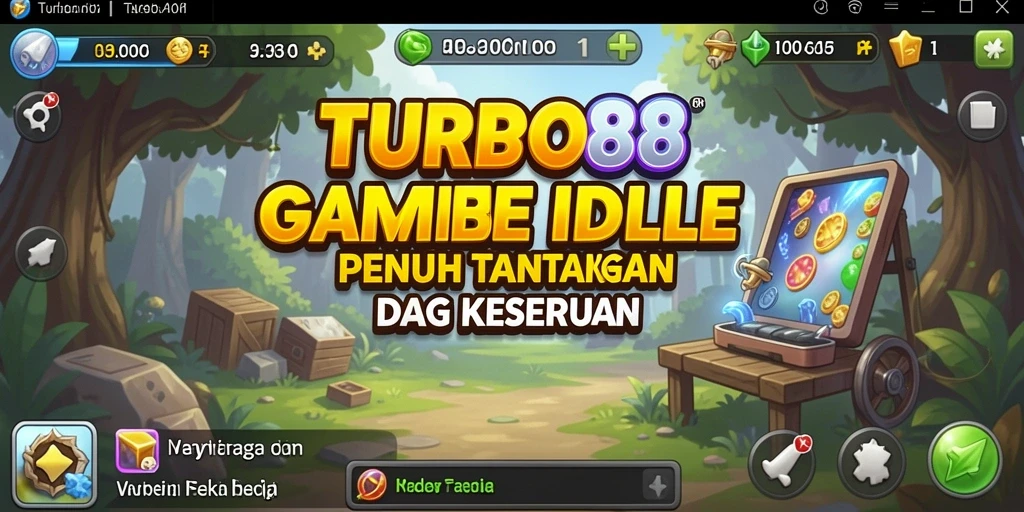 Tampilan gameplay TURBO88 dengan karakter dan sumber daya yang menarik.