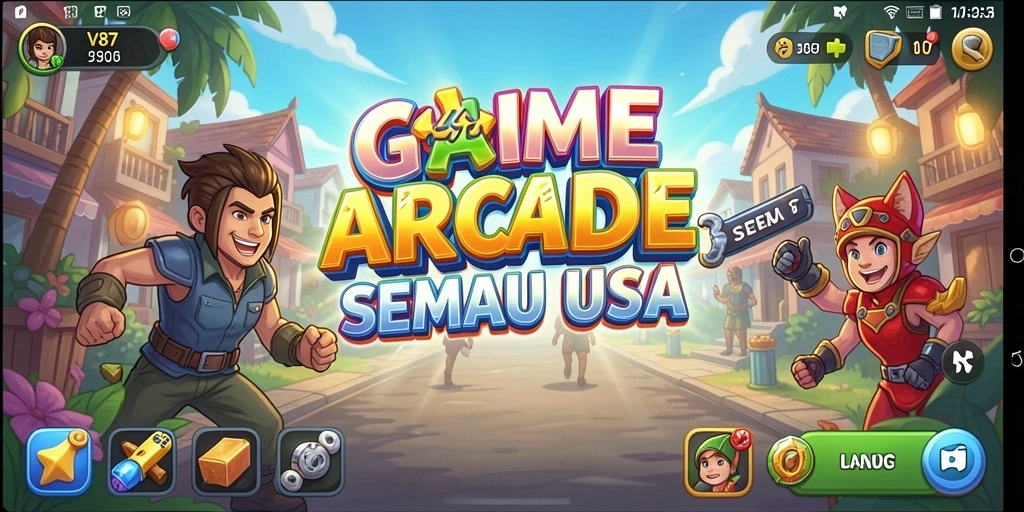 Tampilan gameplay V87 yang seru dan menantang di dunia Arcade.