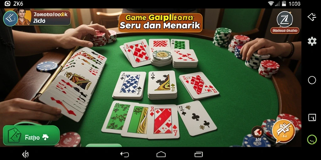 Tampilan gameplay Gaple yang seru dan interaktif.